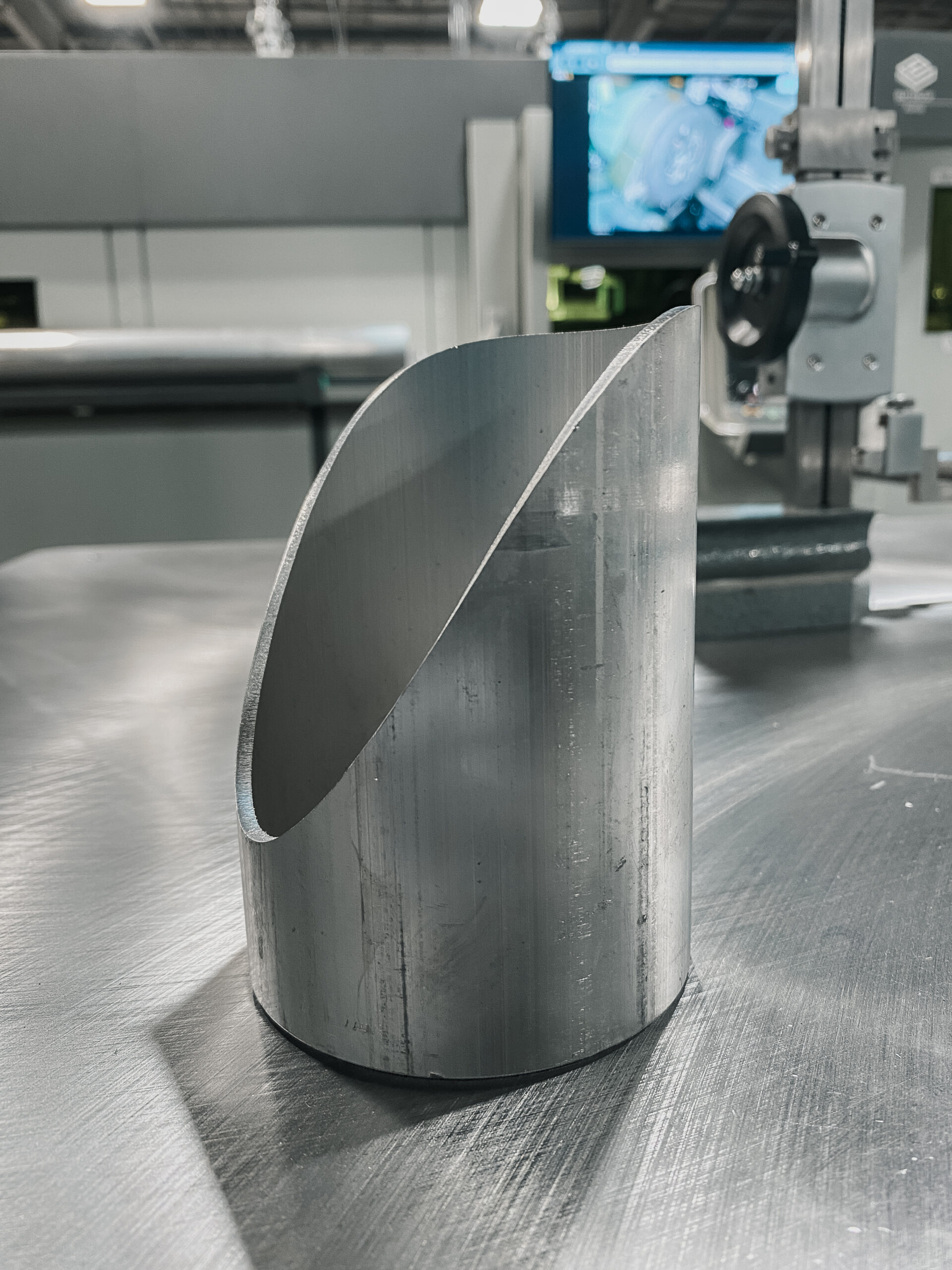 Laser-marked part number on tube